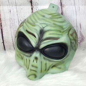 Vintage 90s NEW 1999 Alien Extraterrestrial UFO Plastic Halloween Mask X-FILES
